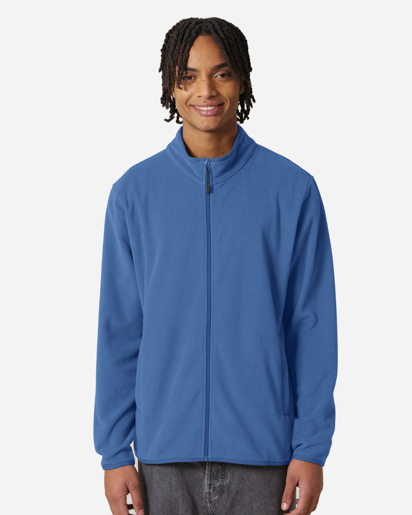 Veste polaire homme Stanley Guider porté, coloris Mindful Blue