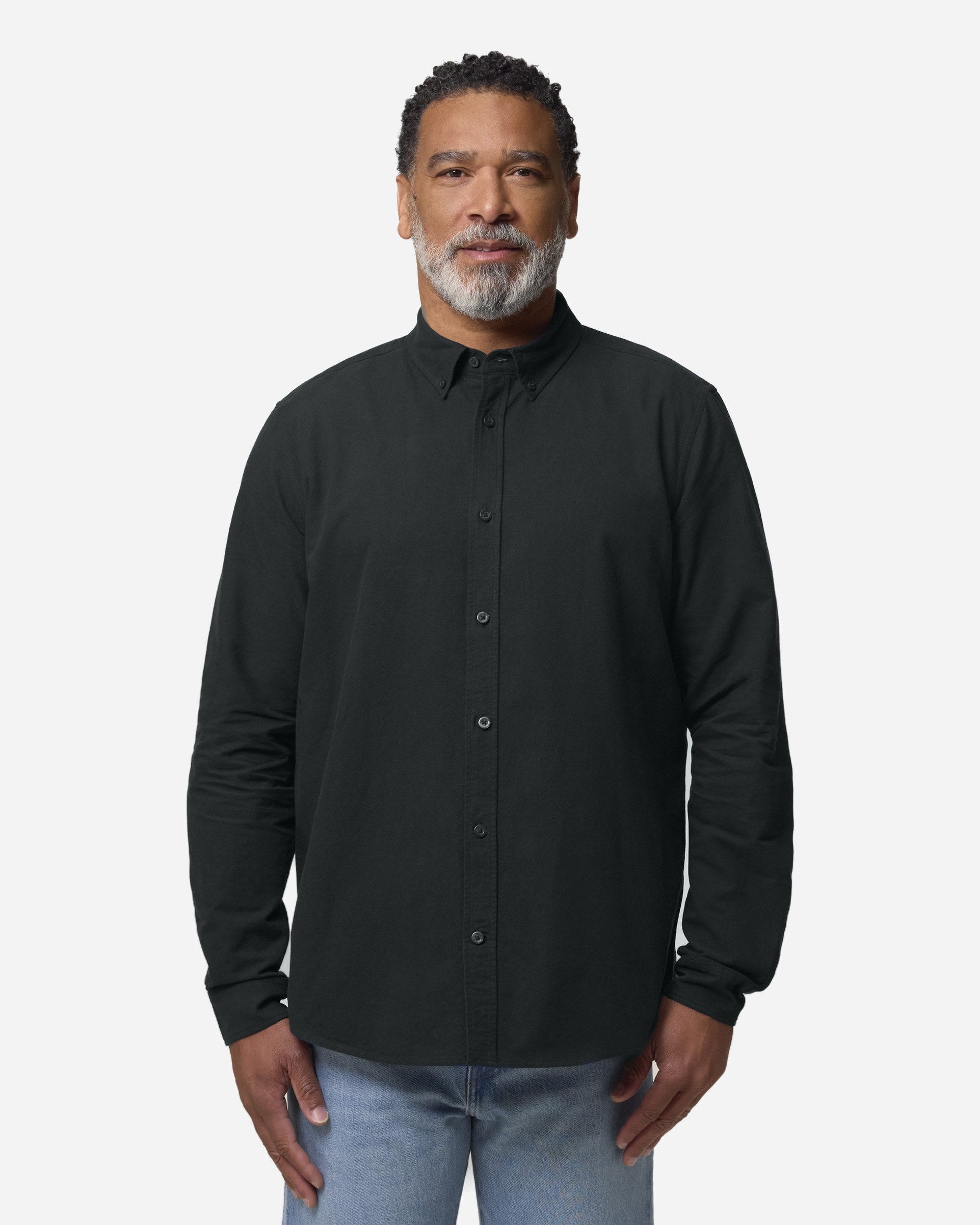 Chemise oxford homme Stanley Oxford Shirt porté, coloris Black