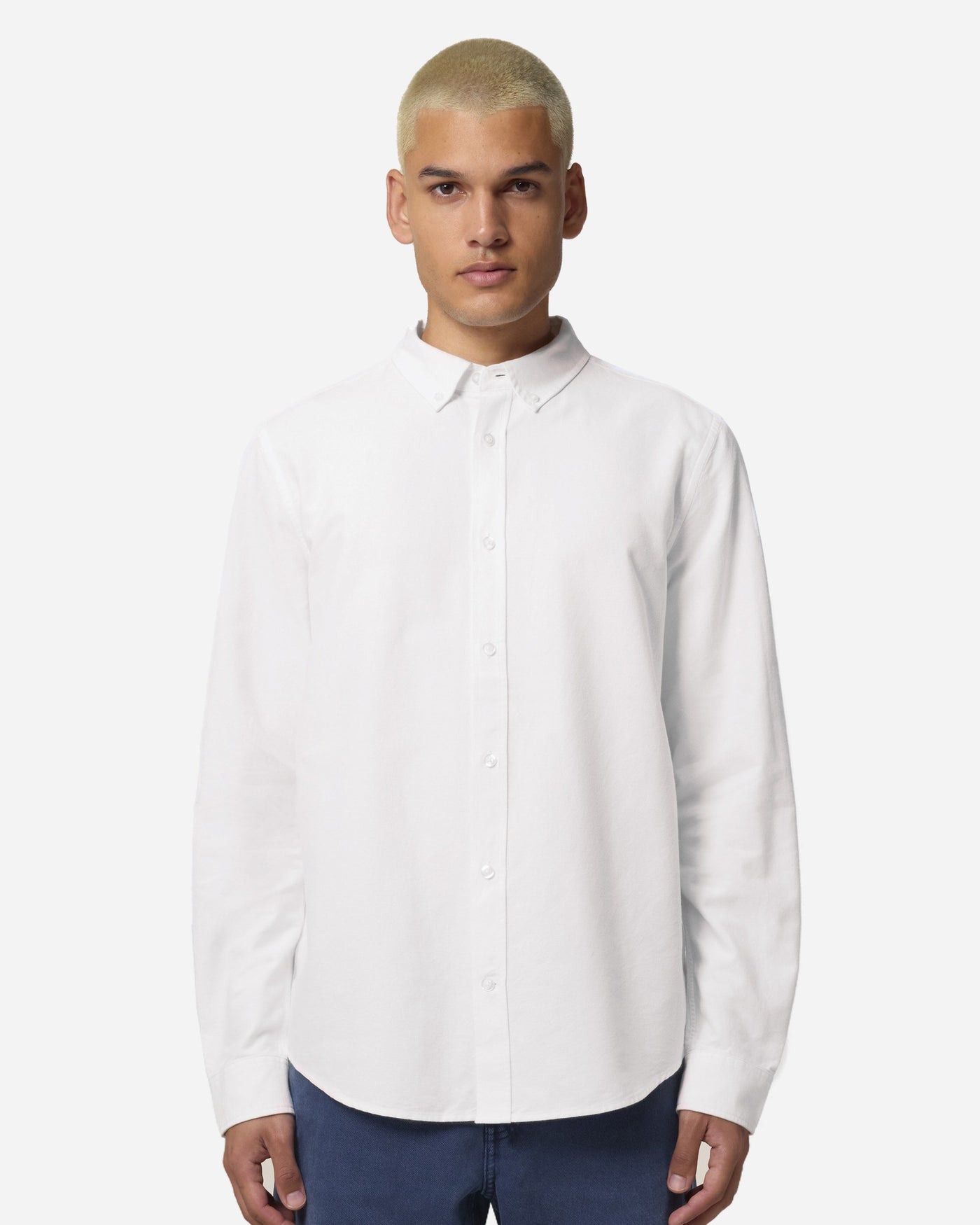 Chemise oxford homme Stanley Oxford Shirt porté, coloris White