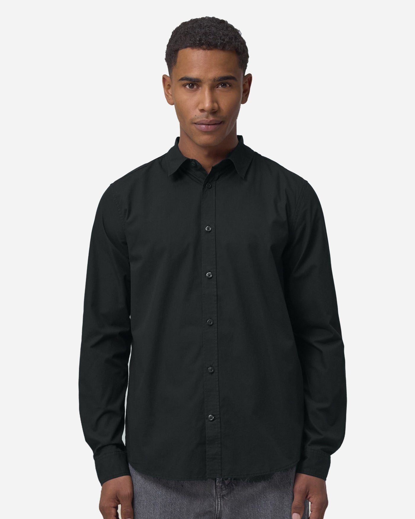 Chemise popeline homme Stanley Styler Shirt porté, coloris Black