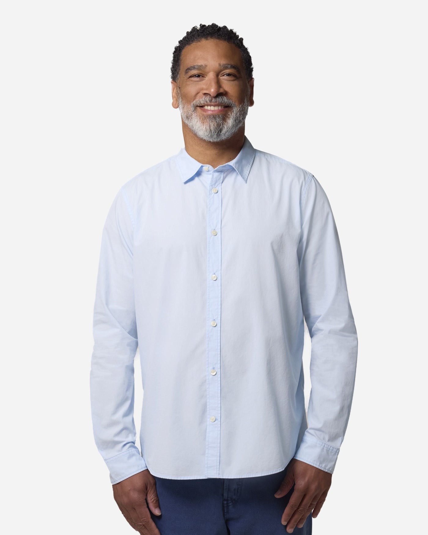 Chemise popeline homme Stanley Styler Shirt porté, coloris Summer Blue