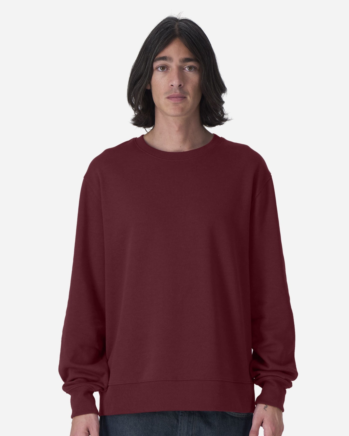 Sweat homme Stanley Thinker porté, coloris Burgundy