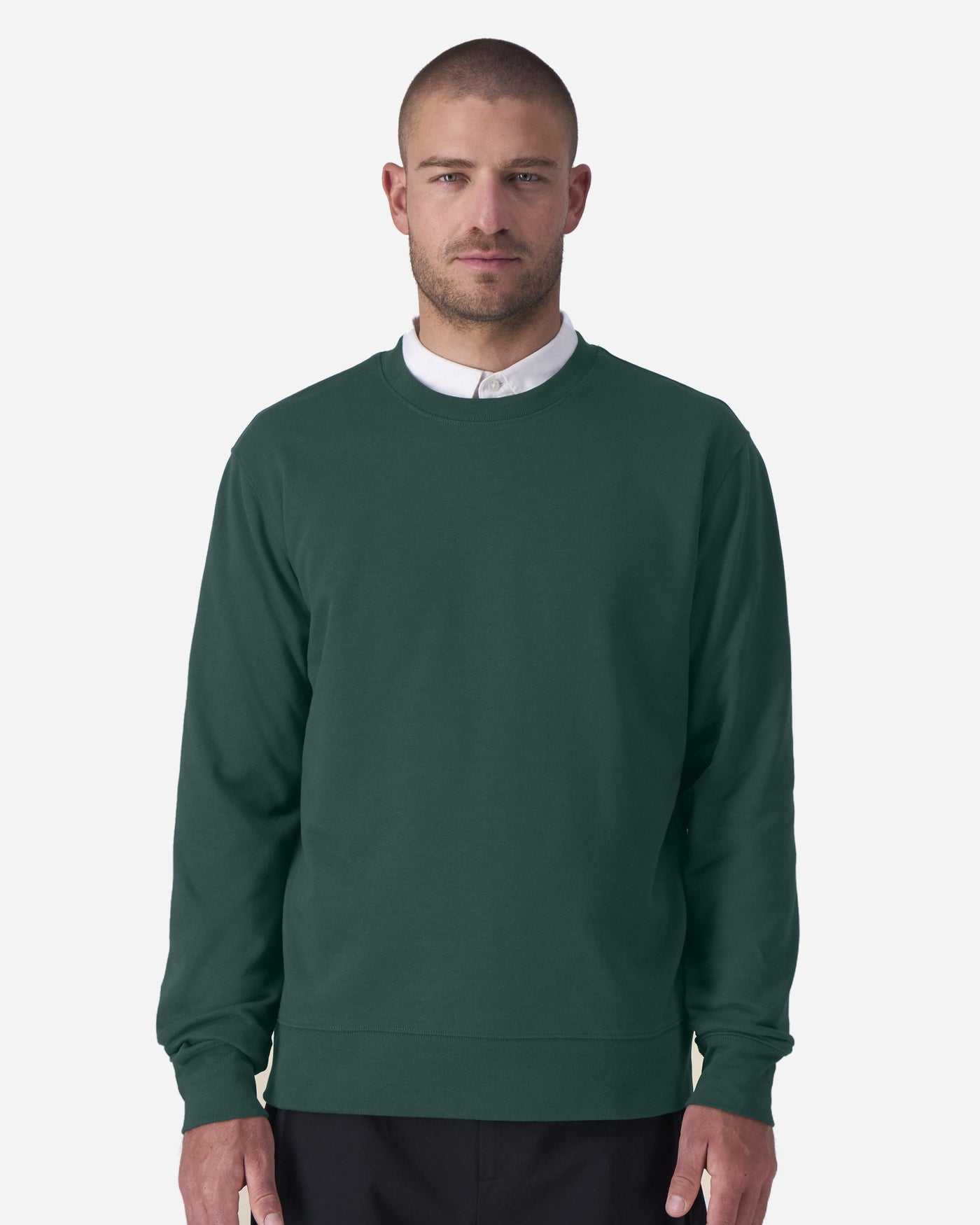 Sweat homme Stanley Thinker porté, coloris Glazed Green