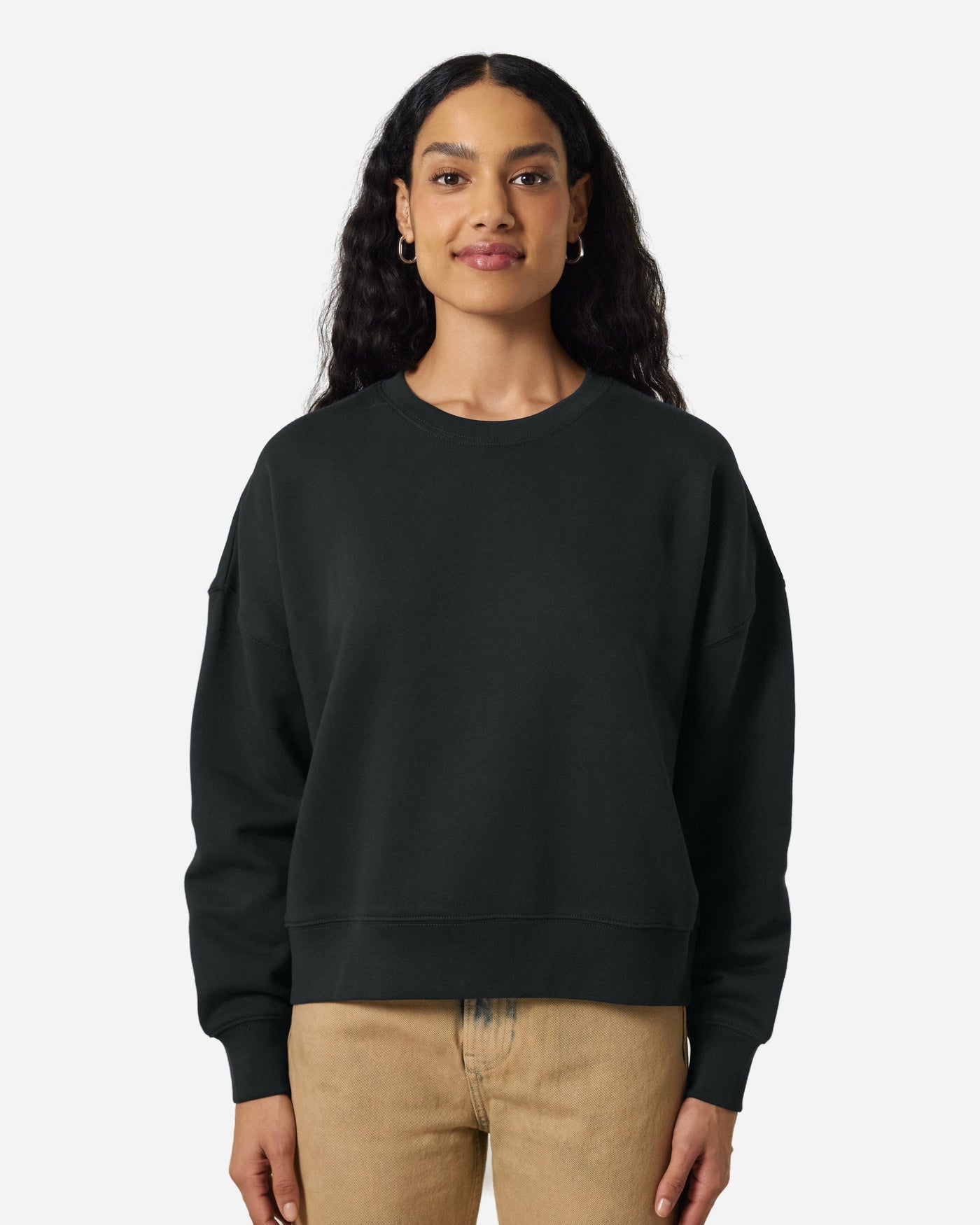 Sweat femme Stella Alma porté, coloris Black