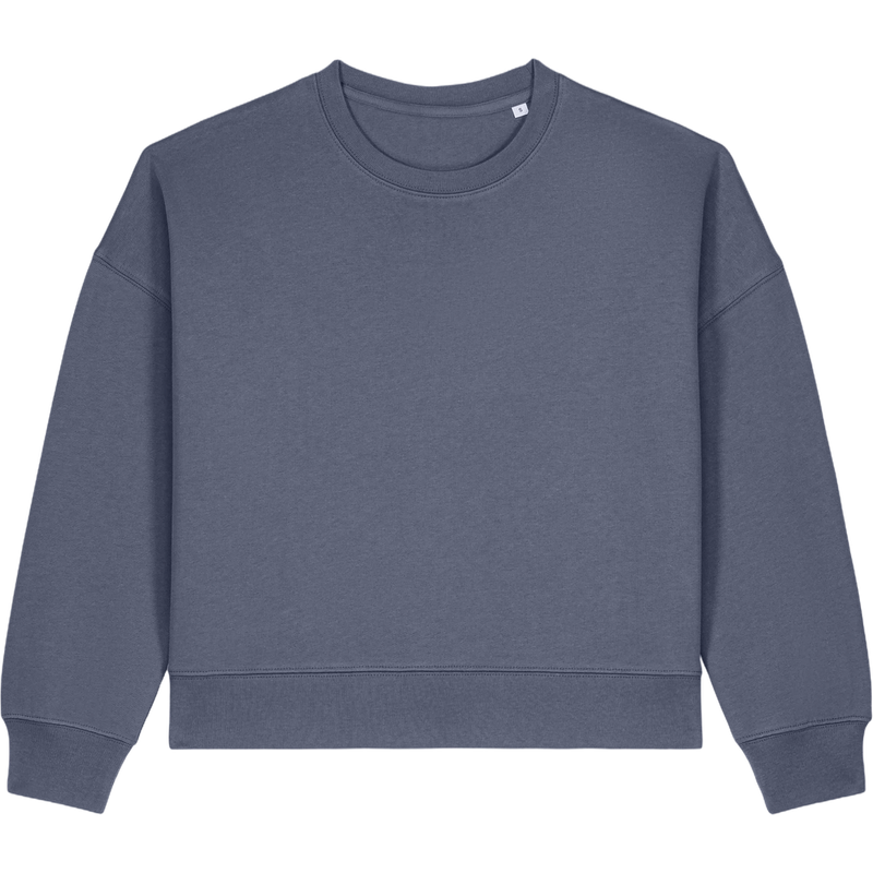 Sweat femme Stella Alma à plat, coloris Blue Grey