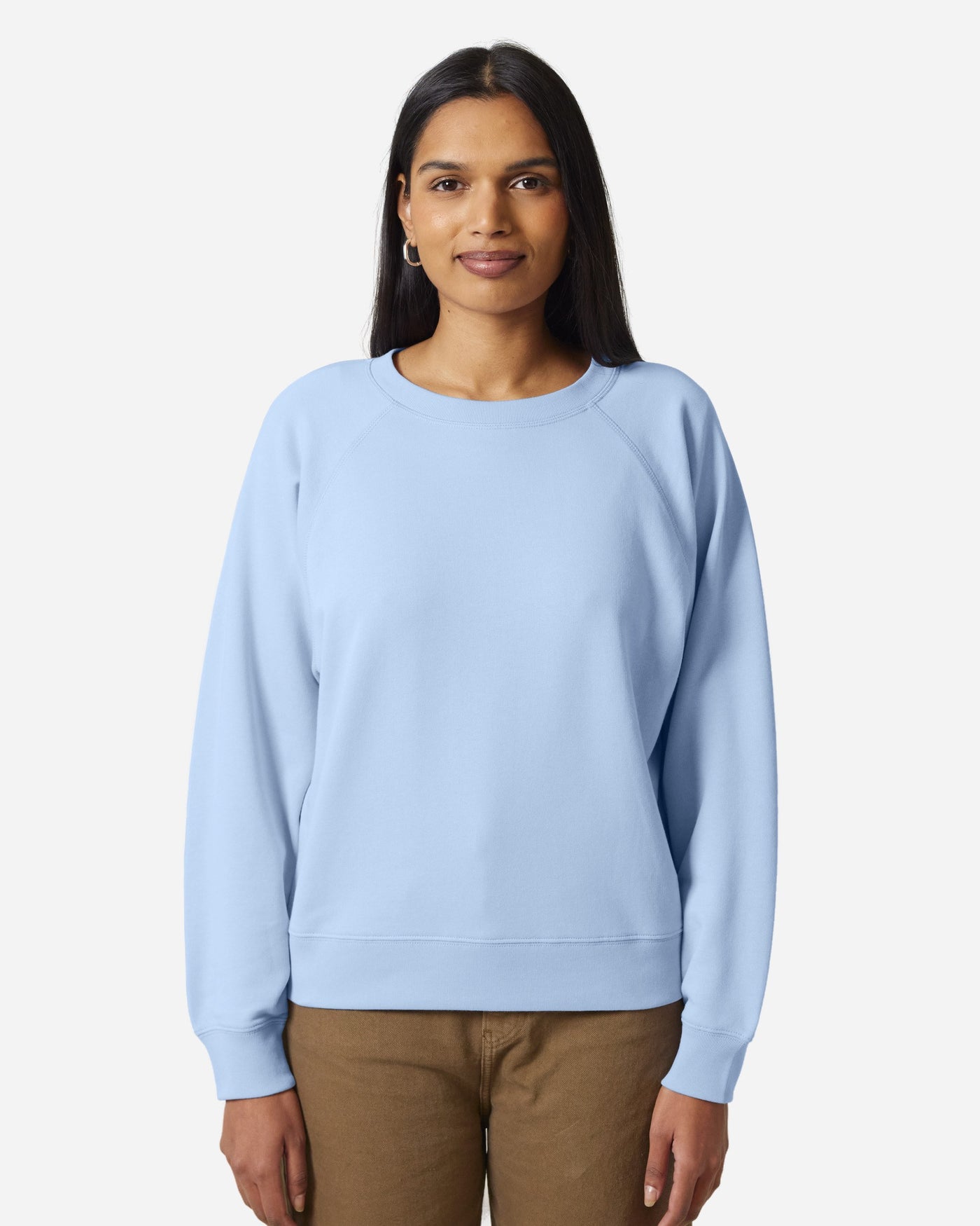 Sweat femme Stella Clara porté, coloris Blue Soul