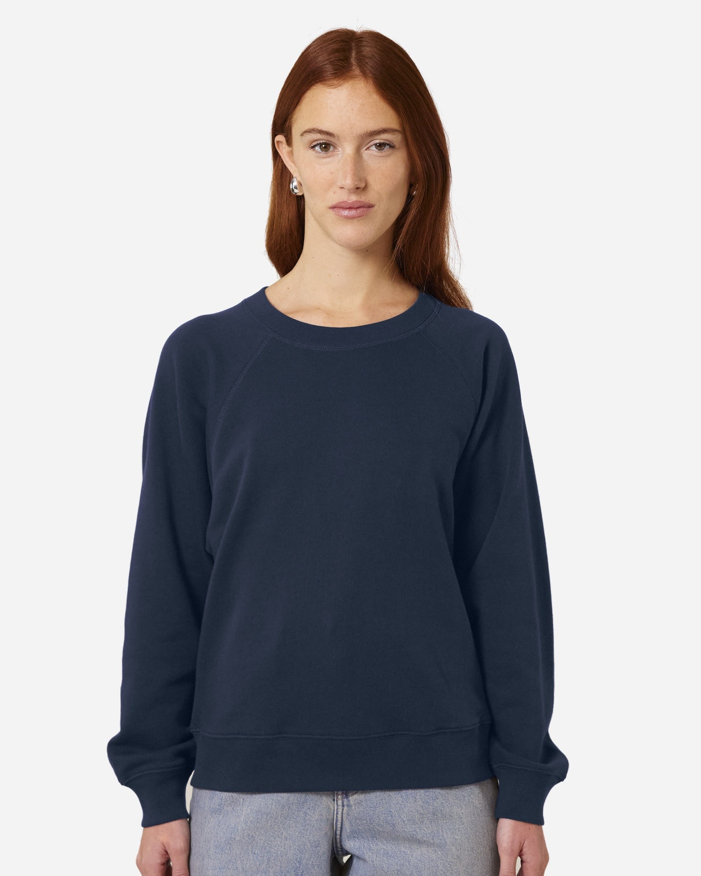 Sweat femme Stella Clara porté, coloris French Navy