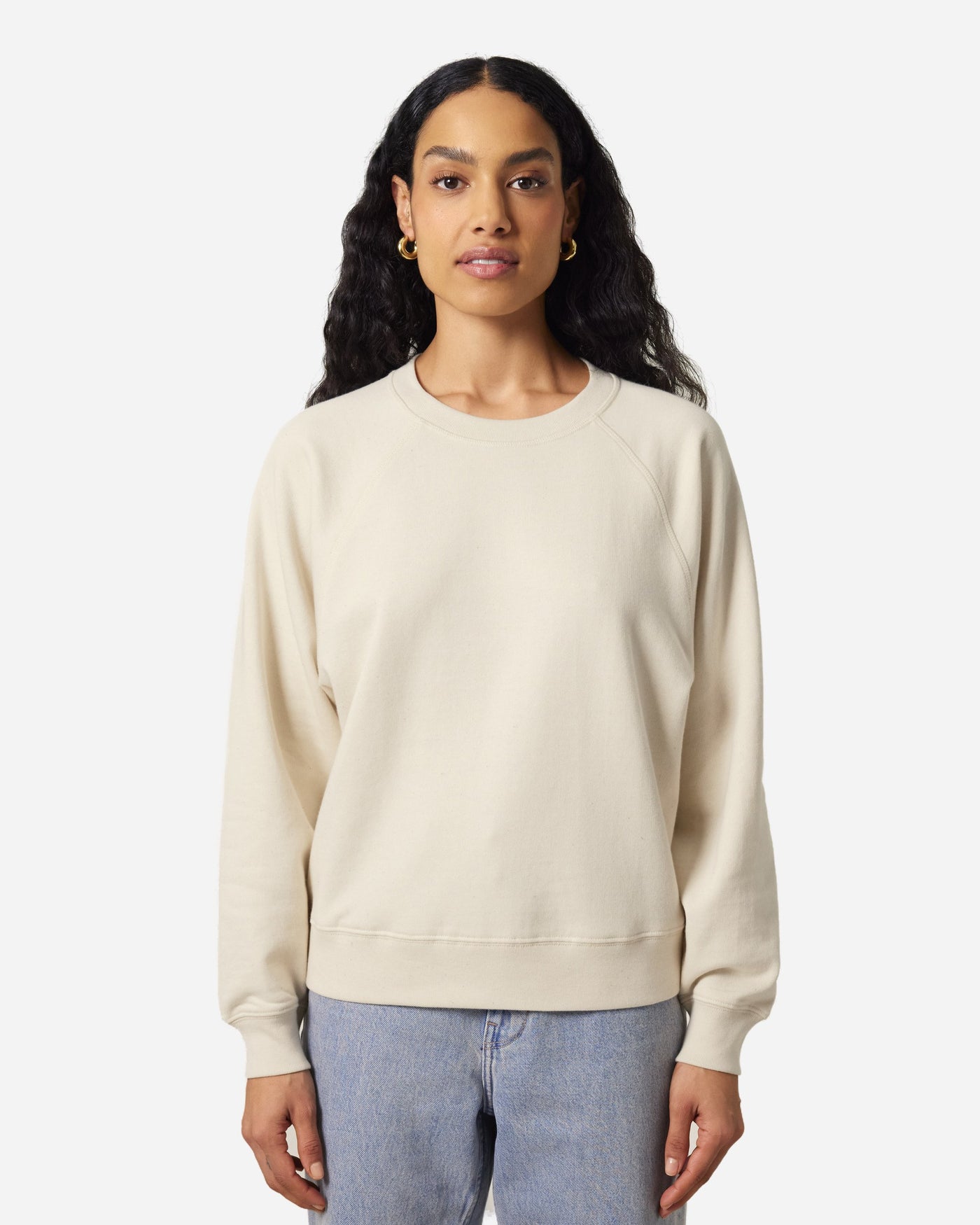 Sweat femme Stella Clara porté, coloris Natural Raw