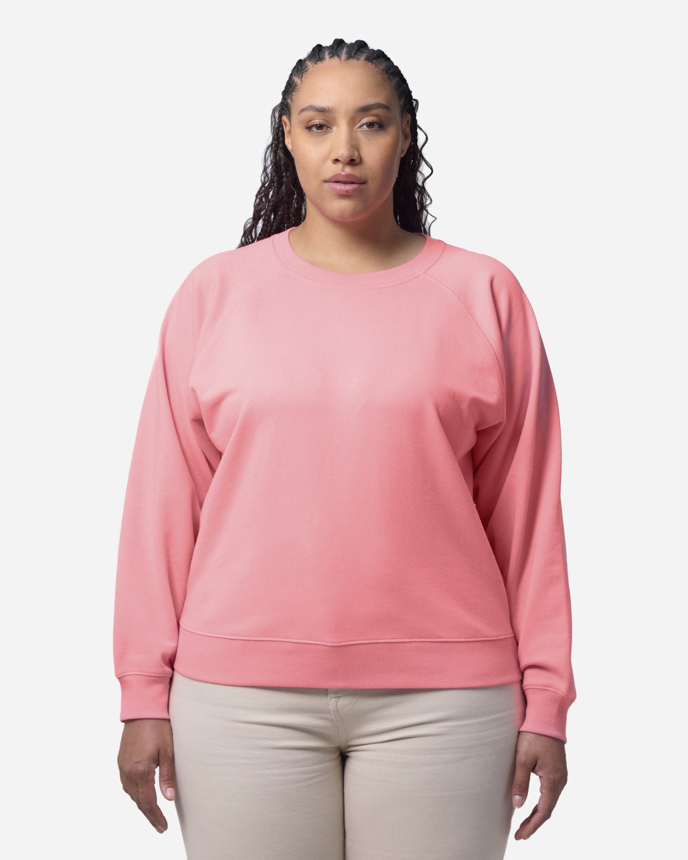 Sweat femme Stella Clara porté, coloris Pink Joy