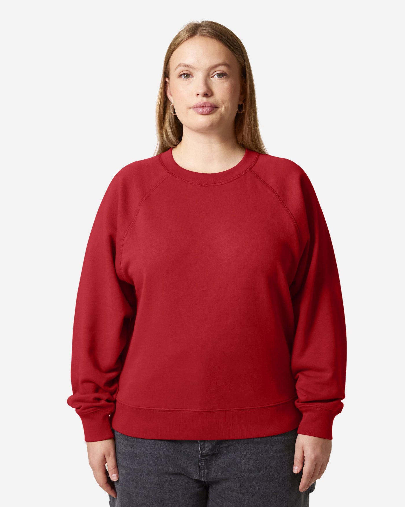 Sweat femme Stella Clara porté, coloris Red