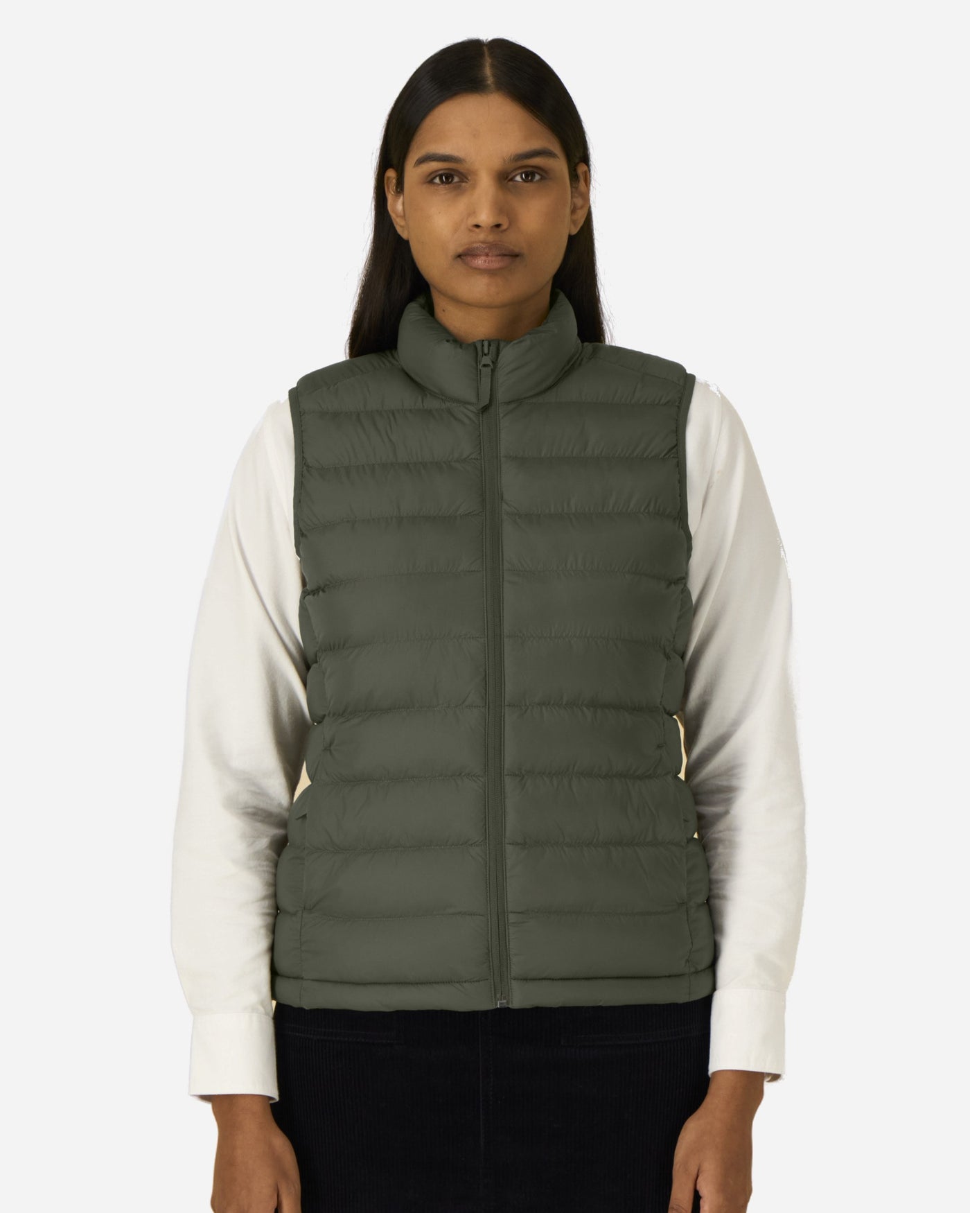 Doudoune sans manches femme Stella Climber 2.0 porté, coloris Khaki