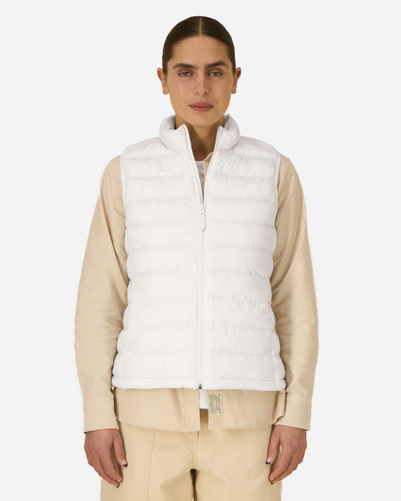 Doudoune sans manches femme Stella Climber 2.0 porté, coloris Off White