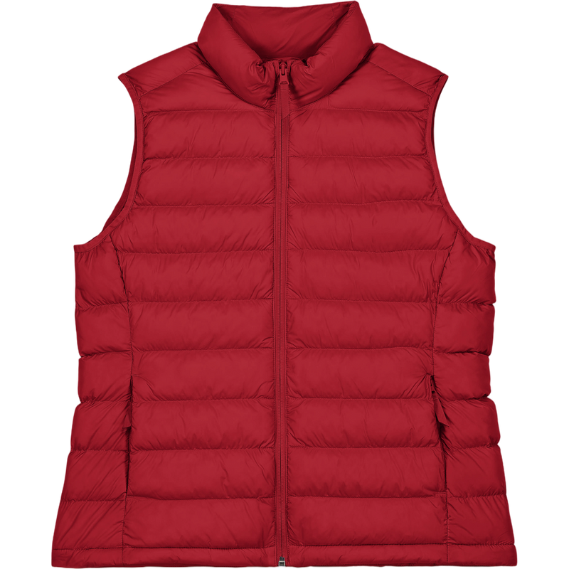 Doudoune sans manches femme Stella Climber 2.0 à plat, coloris Red