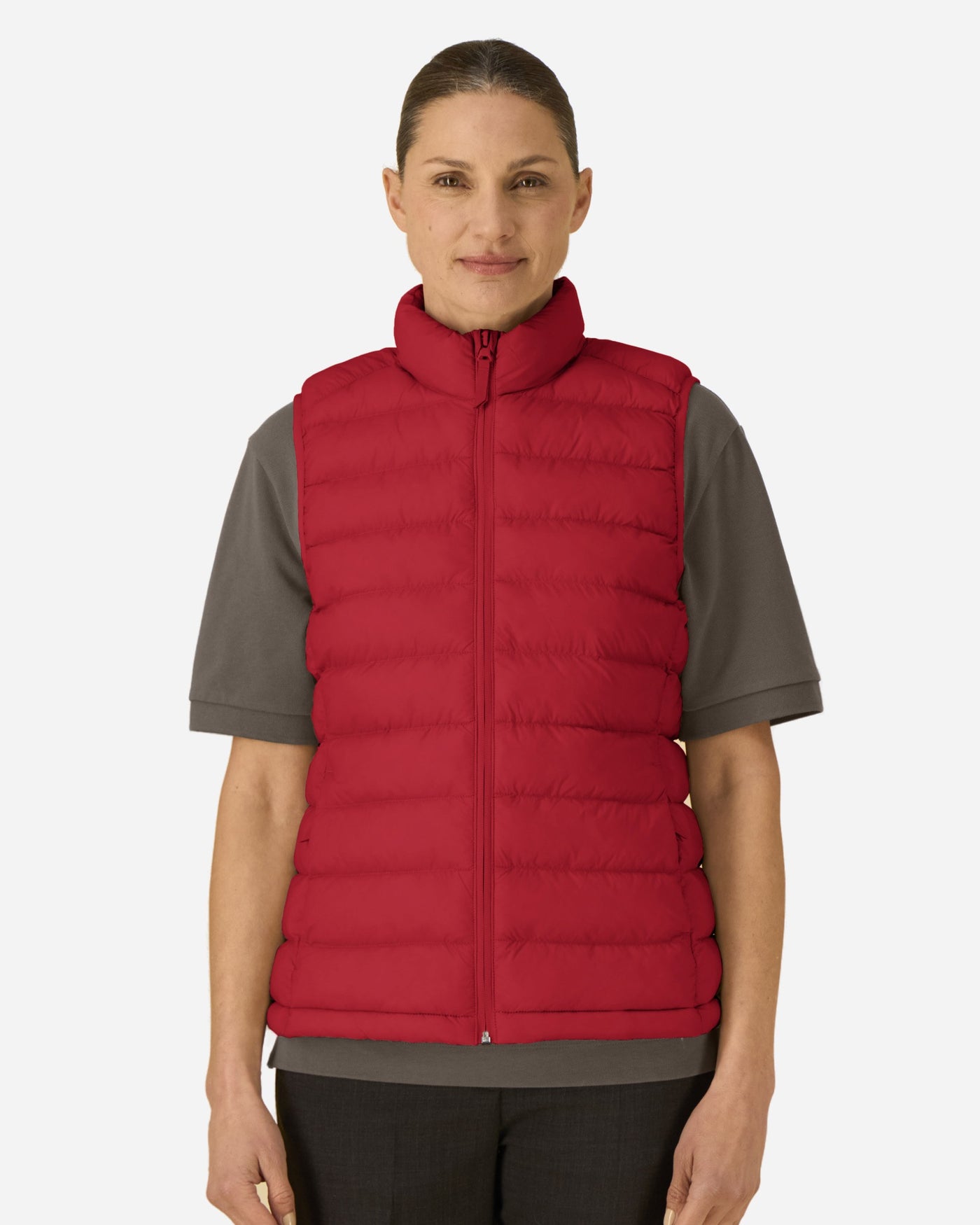 Doudoune sans manches femme Stella Climber 2.0 porté, coloris Red