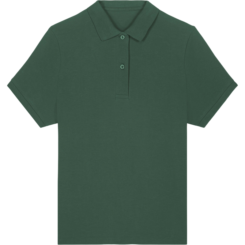 Polo femme Stella Coaster à plat, coloris Bottle Green