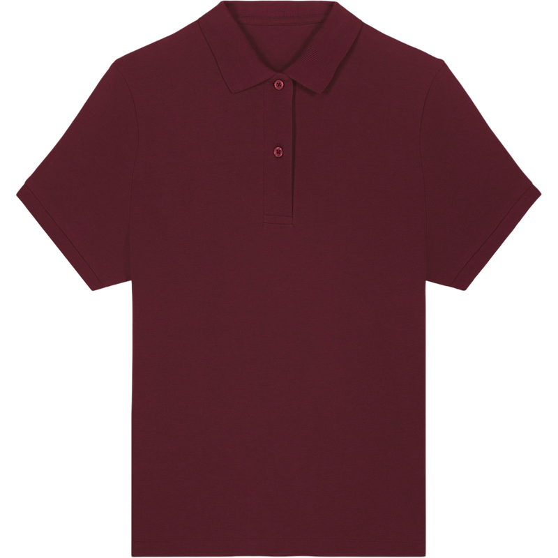 Polo femme Stella Coaster à plat, coloris Burgundy
