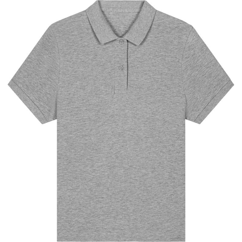 Polo femme Stella Coaster à plat, coloris Heather Grey