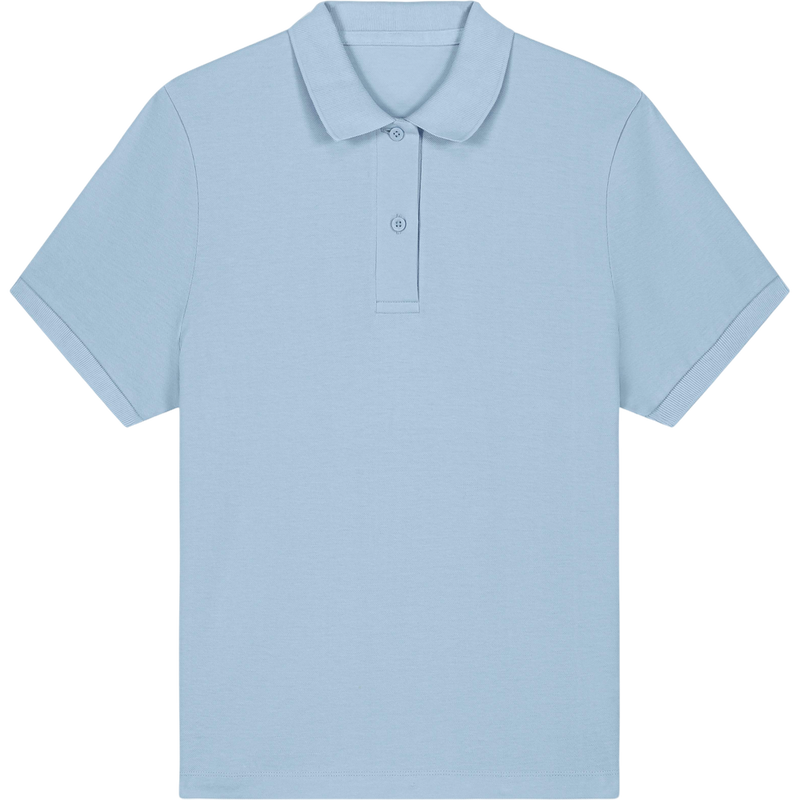Polo femme Stella Coaster à plat, coloris Sky Blue