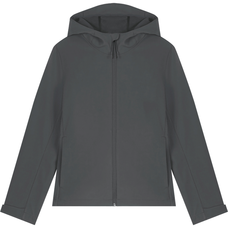 Veste softshell à capuche femme Stella Discoverer à plat, coloris Anthracite