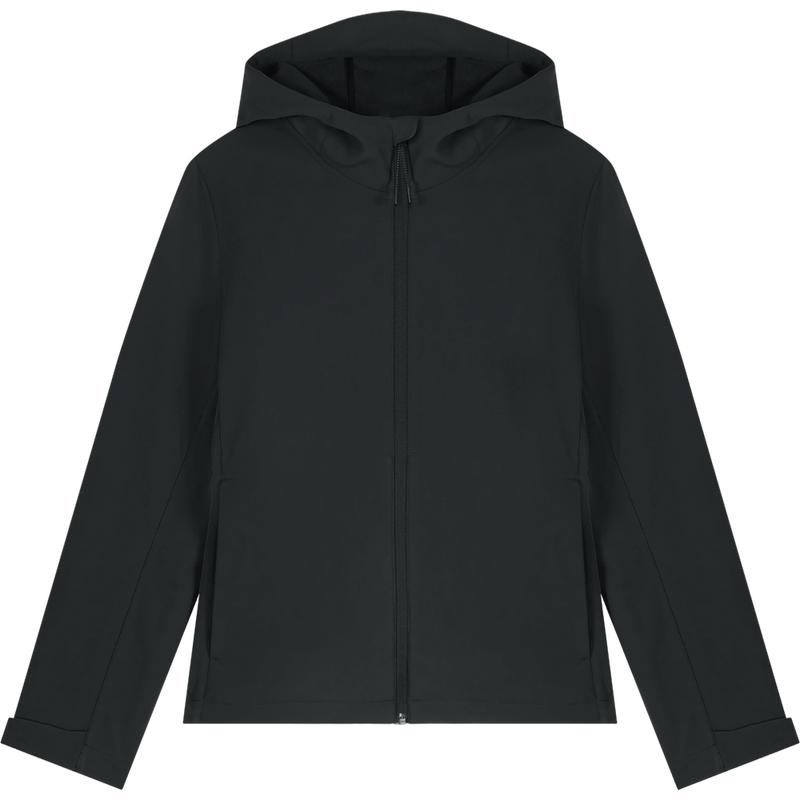 Veste softshell à capuche femme Stella Discoverer à plat, coloris Black