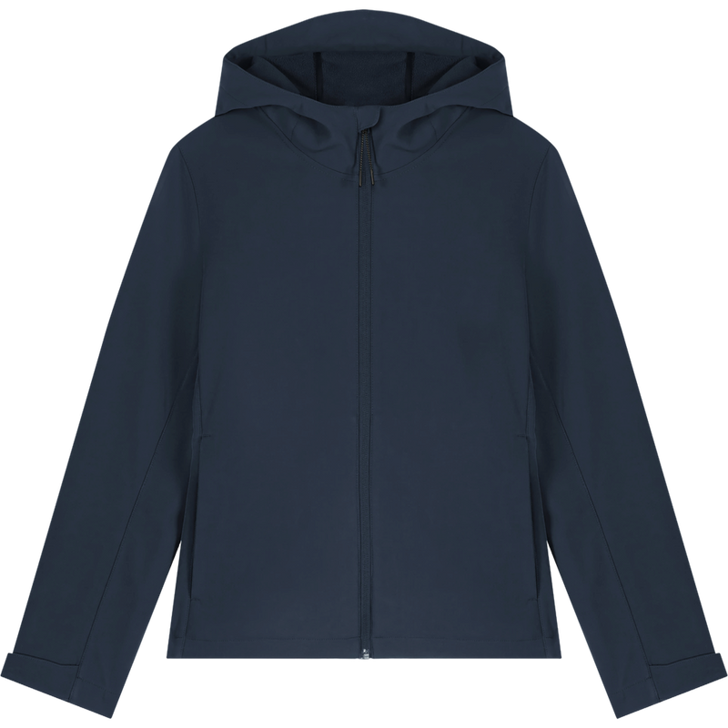 Veste softshell à capuche femme Stella Discoverer à plat, coloris French Navy