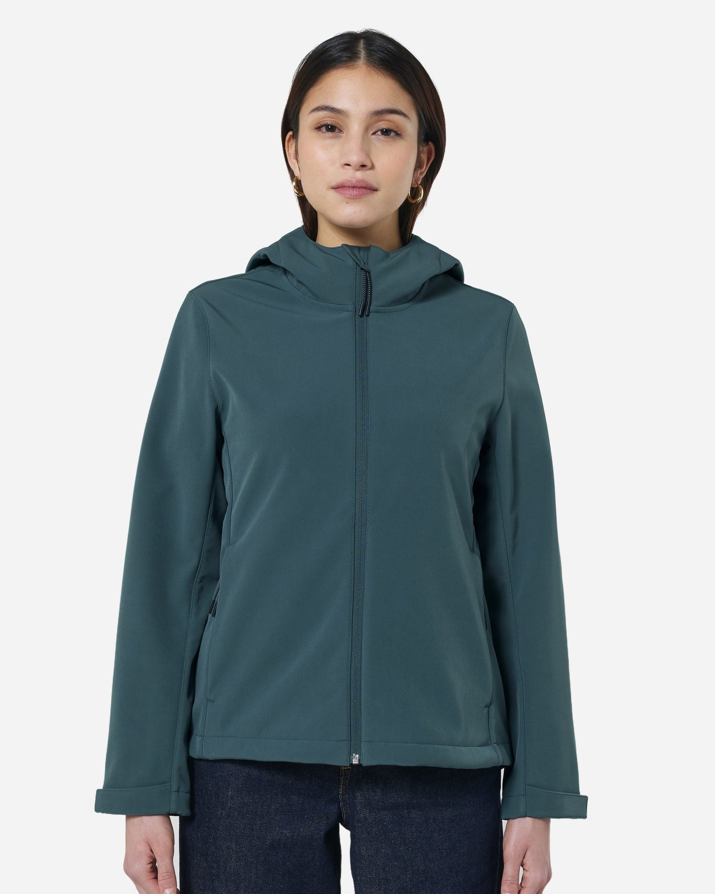 Veste softshell à capuche femme Stella Discoverer porté, coloris Stargazer