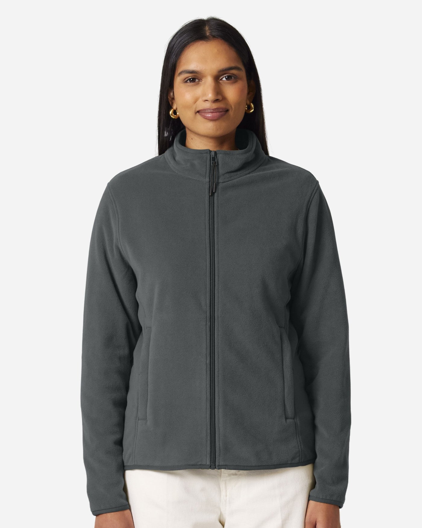 Veste polaire femme Stella Guider porté, coloris Anthracite