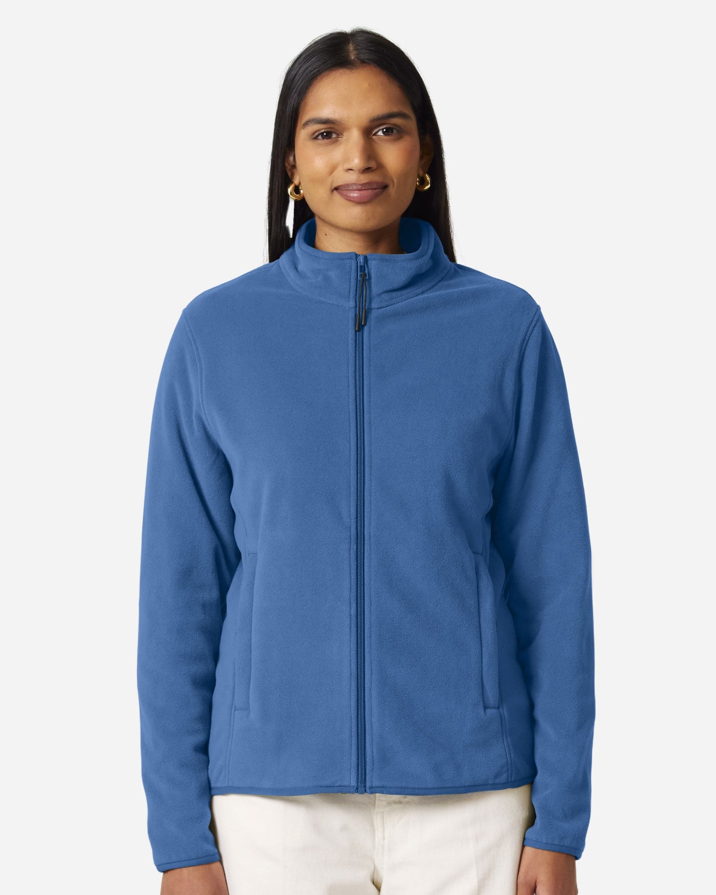 Veste polaire femme Stella Guider porté, coloris Mindful Blue