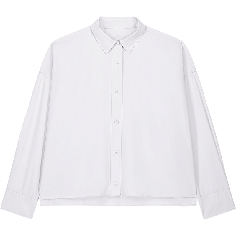 Chemise oversize femme Stella Harper à plat, coloris White