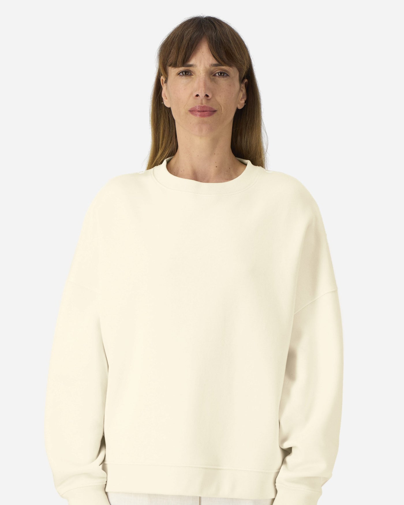 Sweat femme Stella Lianna porté, coloris Cream