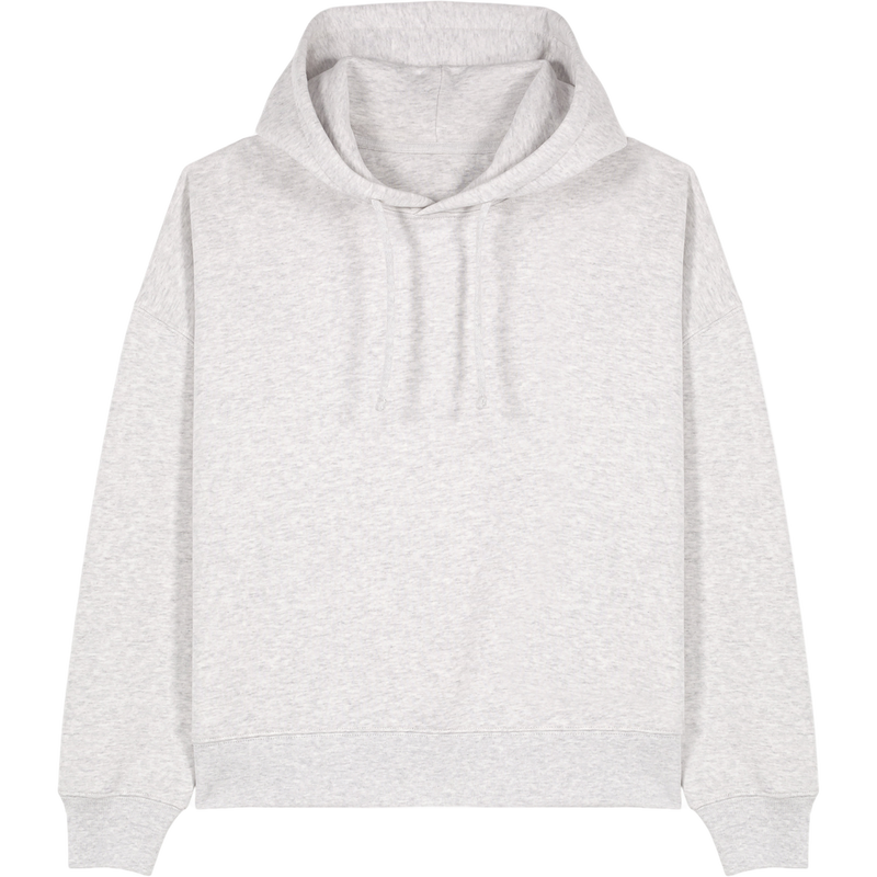 Sweat à capuche femme Stella Nora à plat, coloris Cool Heather Grey