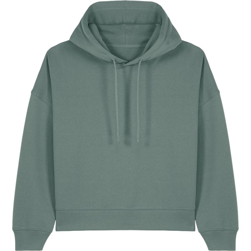 Sweat à capuche femme Stella Nora à plat, coloris Green Bay