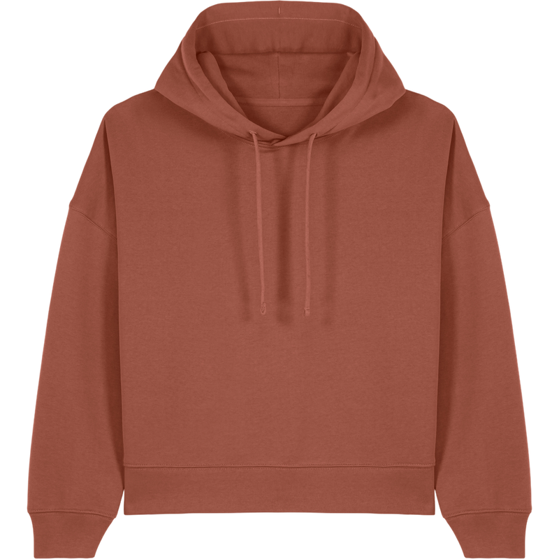 Sweat à capuche femme Stella Nora à plat, coloris Heritage Brown