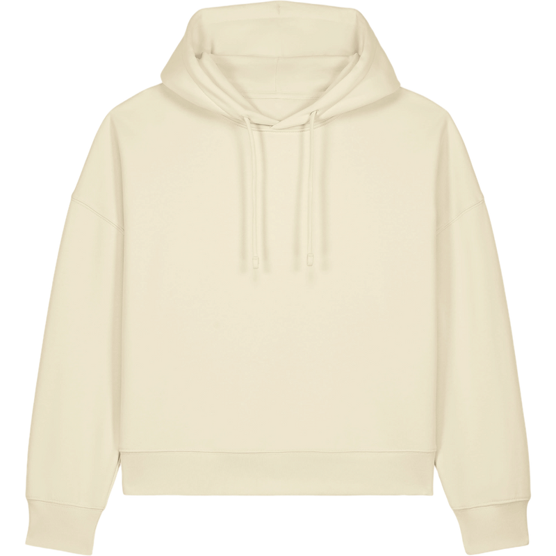 Sweat à capuche femme Stella Nora à plat, coloris Honey Paper
