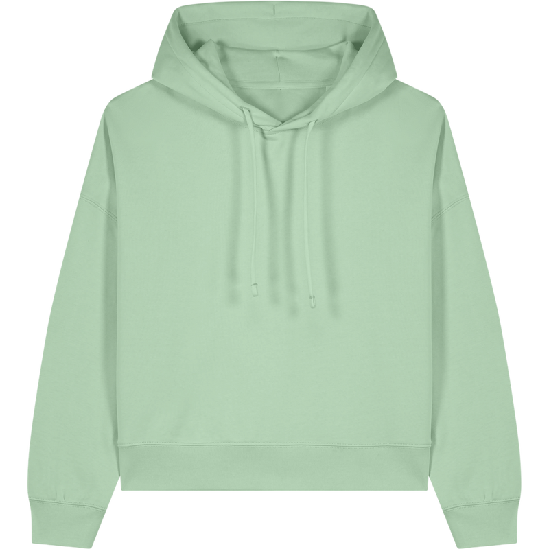 Sweat à capuche femme Stella Nora à plat, coloris Misty Jade