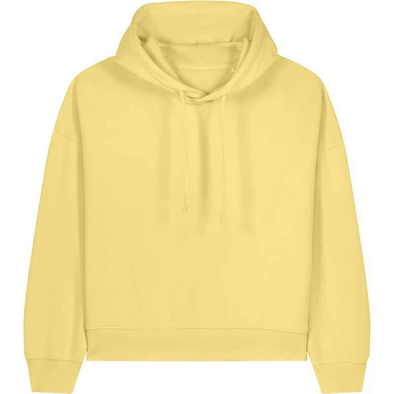 Sweat à capuche femme Stella Nora à plat, coloris Viva Yellow