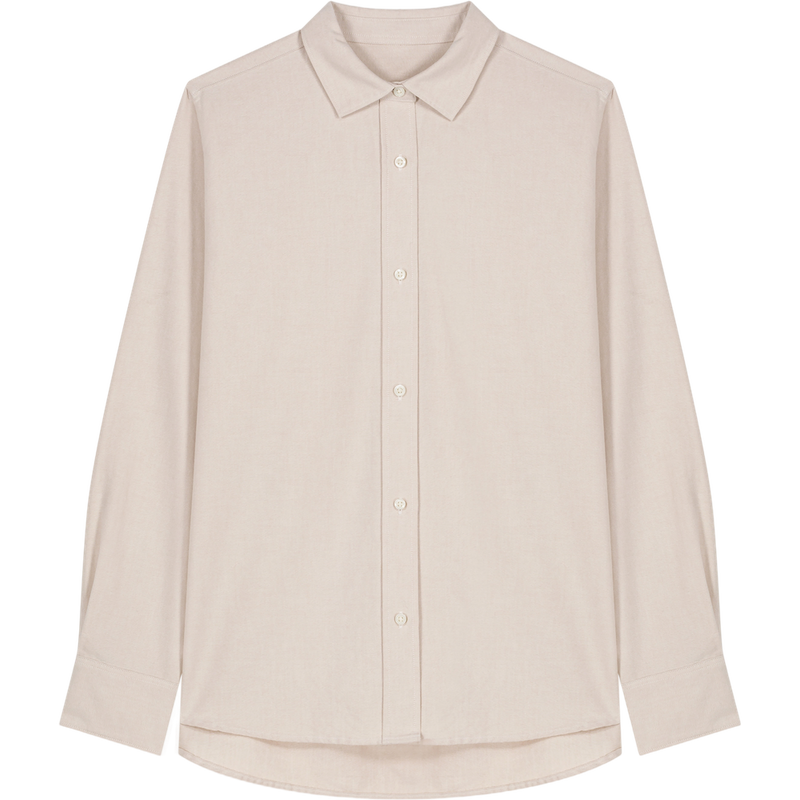 Chemise oxford femme Stella Oxford Shirt à plat, coloris Beige Oxford