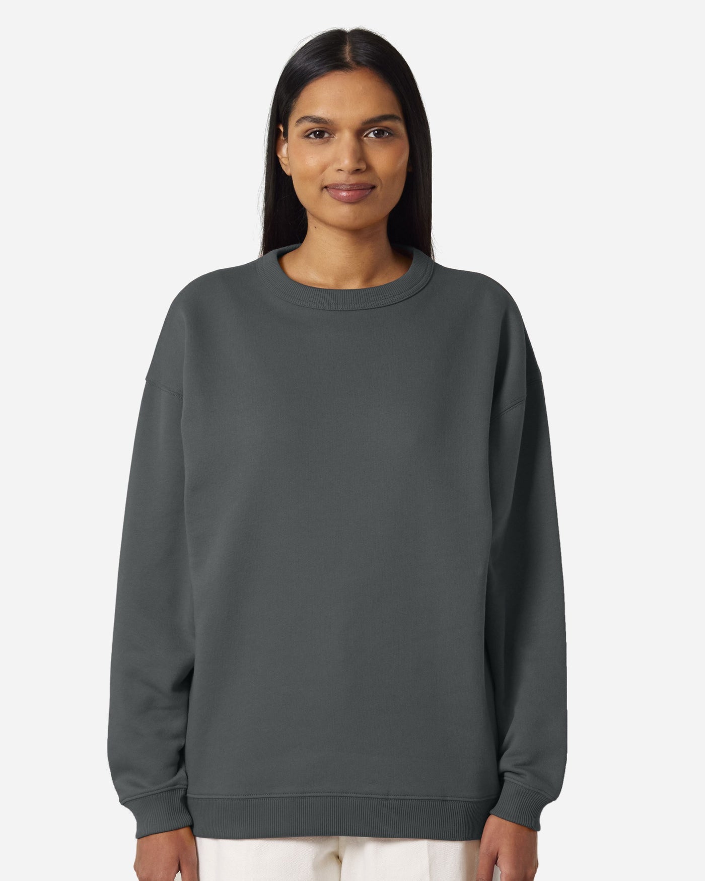 Sweat femme Stella Paloma porté, coloris Anthracite
