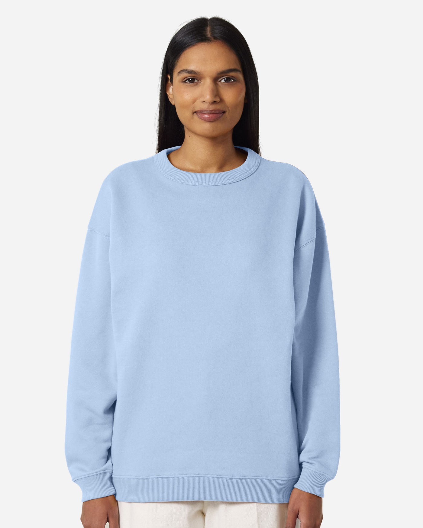 Sweat femme Stella Paloma porté, coloris Blue Soul