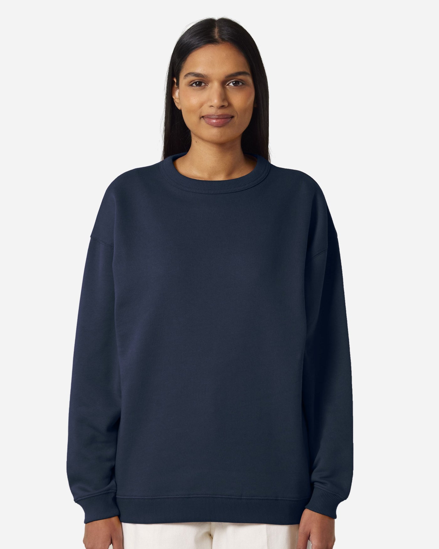 Sweat femme Stella Paloma porté, coloris French Navy