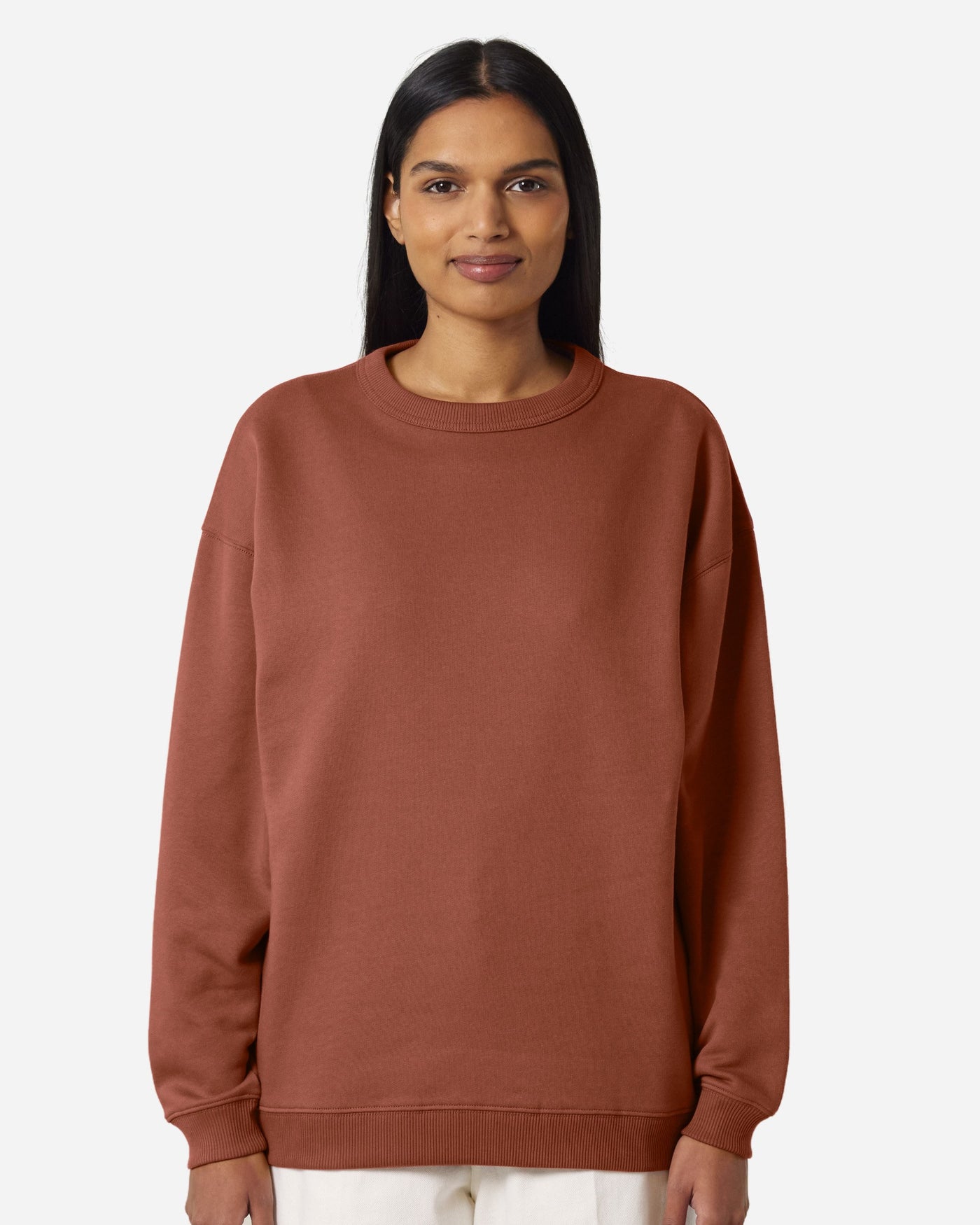 Sweat femme Stella Paloma porté, coloris Heritage Brown