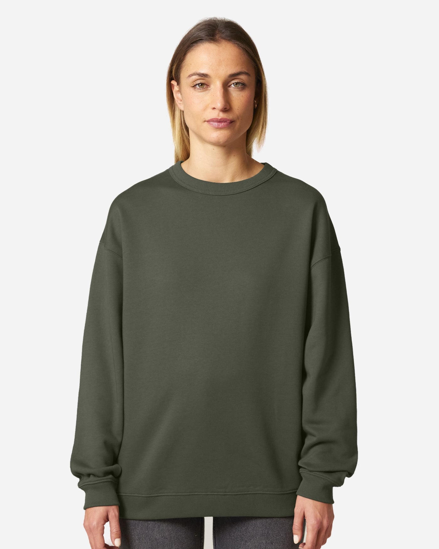 Sweat femme Stella Paloma porté, coloris Khaki