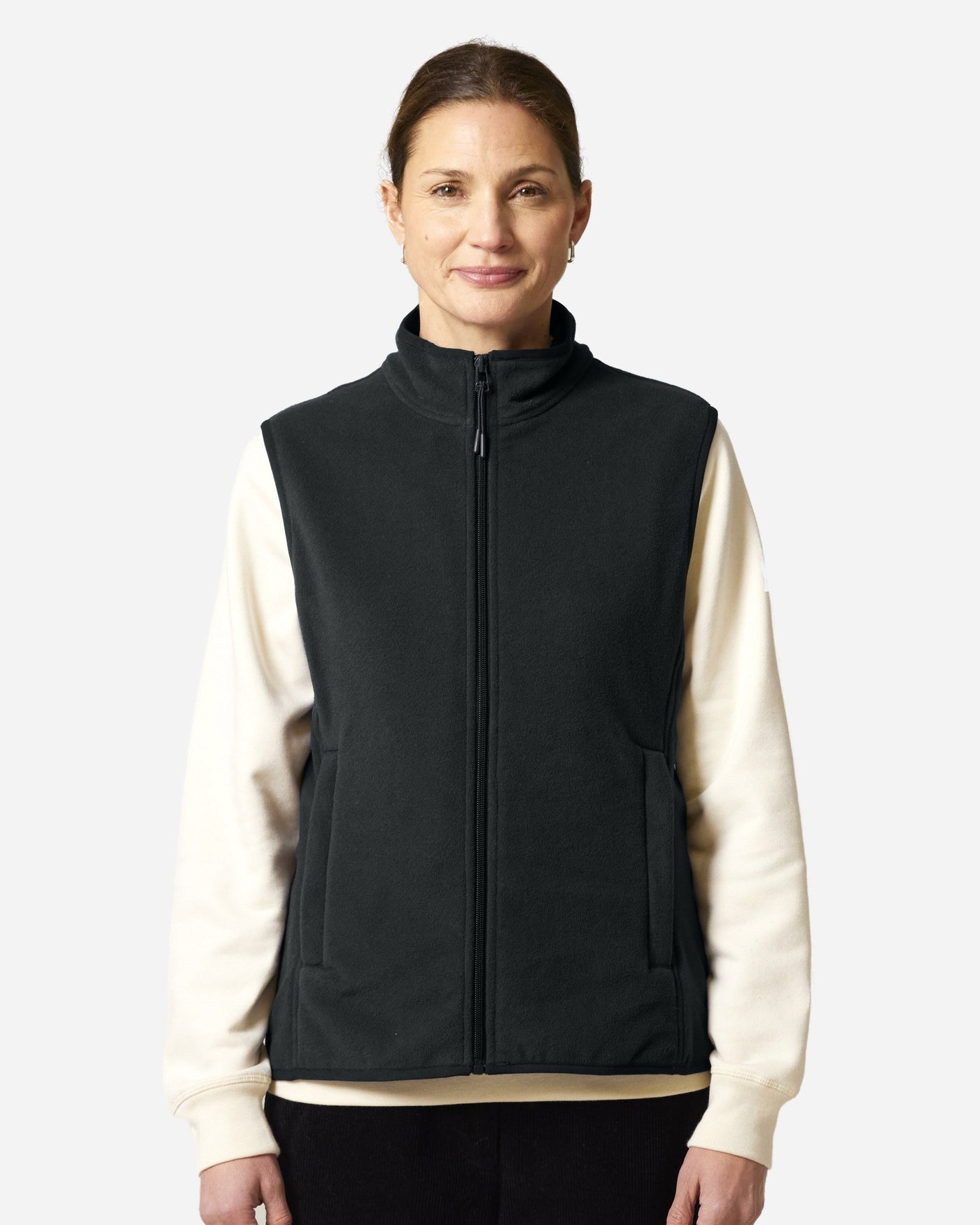 Gilet polaire femme Stella Quester porté, coloris Black