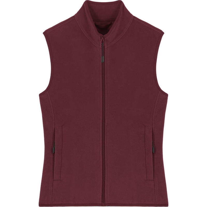 Gilet polaire femme Stella Quester à plat, coloris Burgundy
