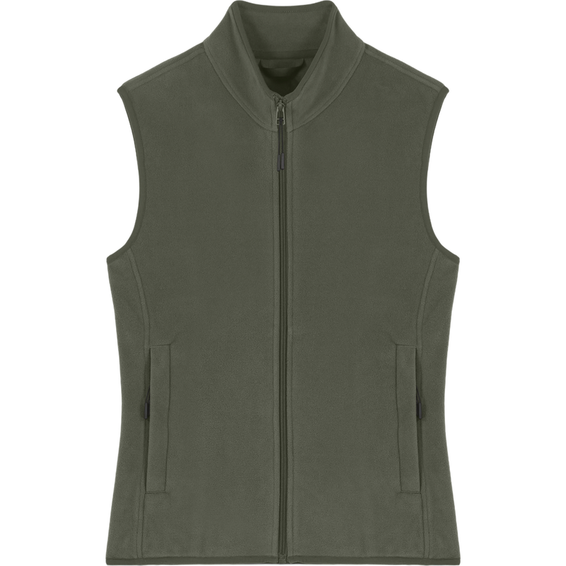 Gilet polaire femme Stella Quester à plat, coloris Khaki