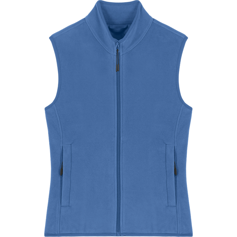 Gilet polaire femme Stella Quester à plat, coloris Mindful Blue