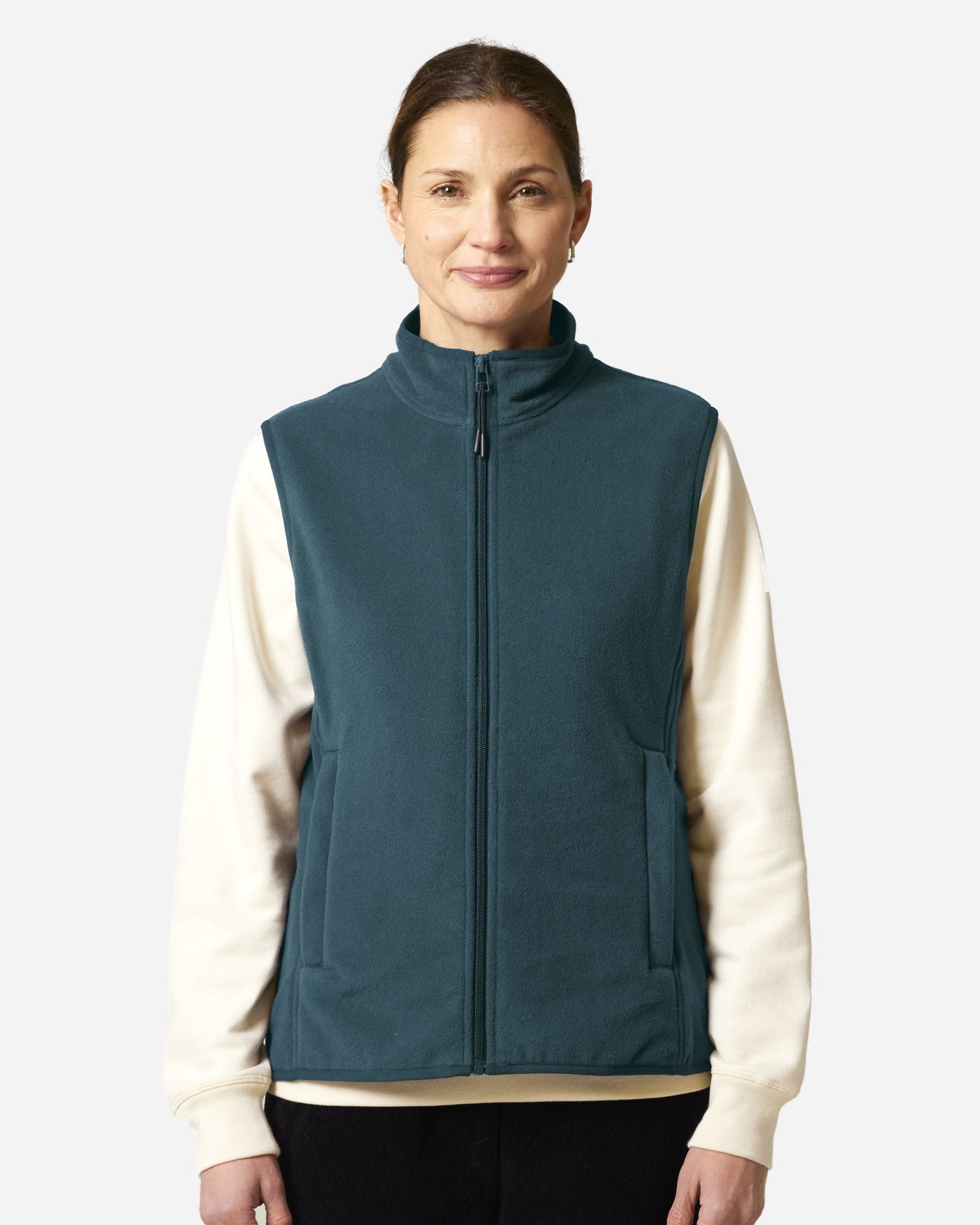 Gilet polaire femme Stella Quester porté, coloris Stargazer