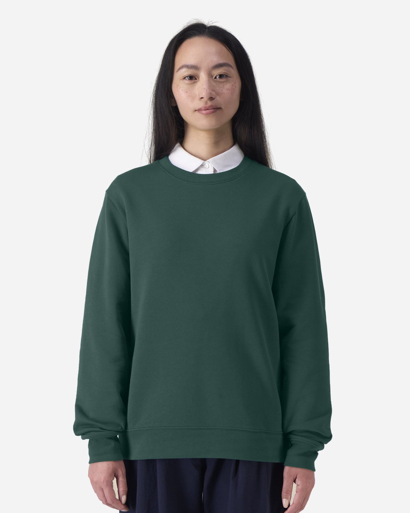 Sweat femme Stella Thinker porté, coloris Glazed Green