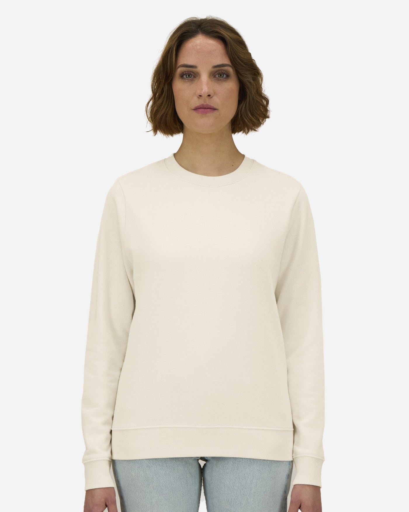 Sweat femme Stella Thinker porté, coloris Natural Raw