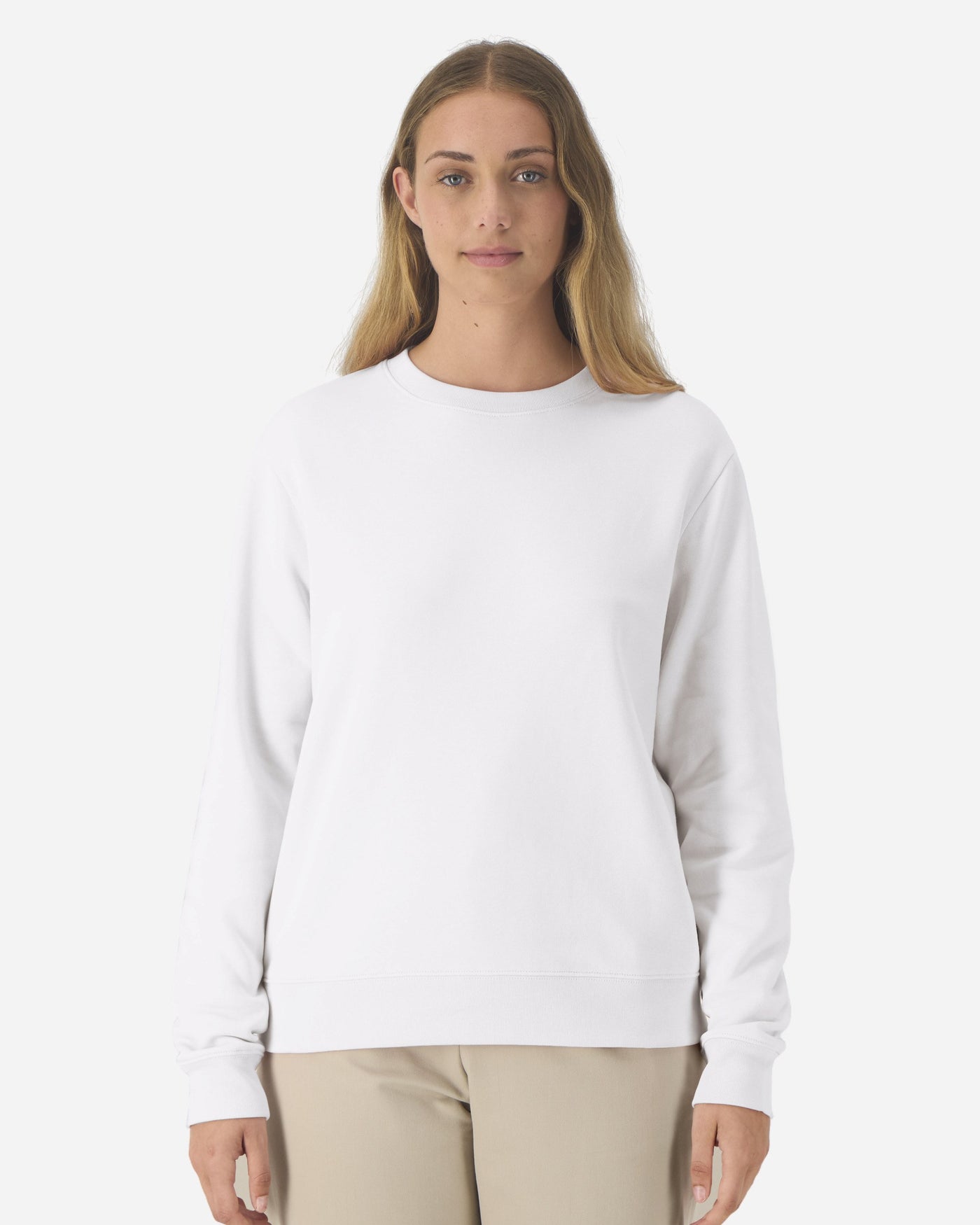 Sweat femme Stella Thinker porté, coloris White